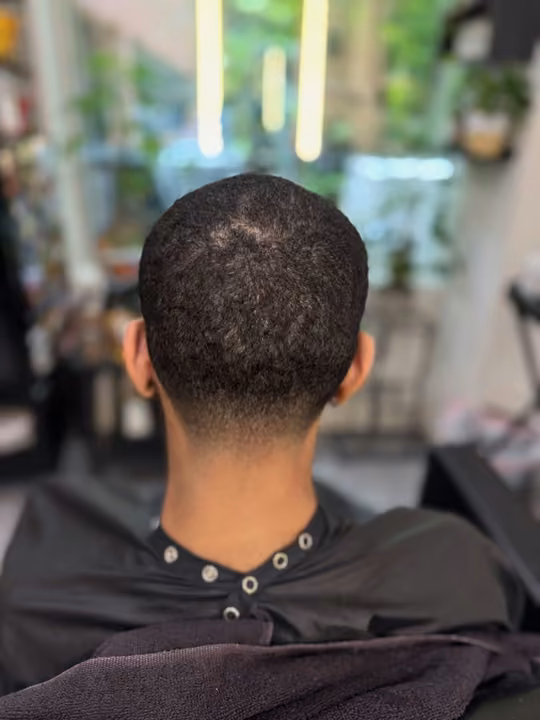 Short men's cut from the back
