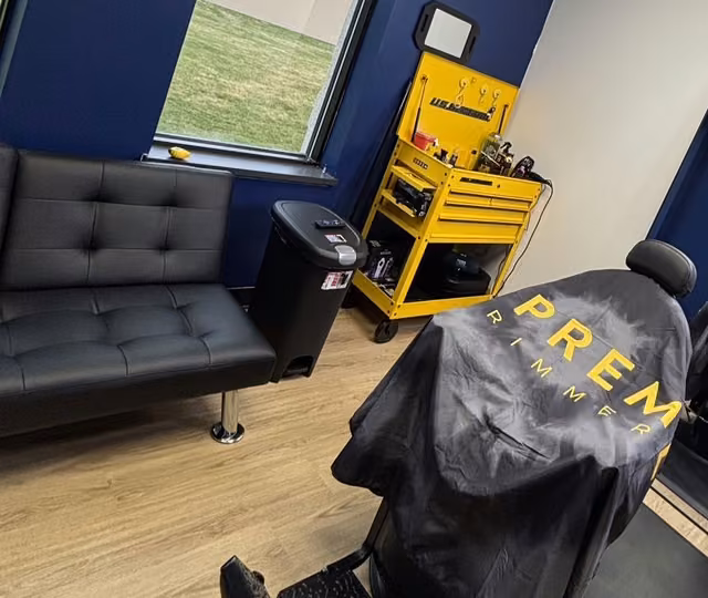 The chair with a cape, a lounge seat and the yellow tool cart