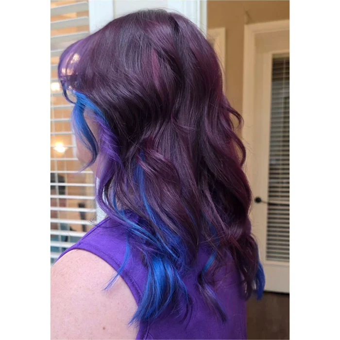 Violet and blue hair color from New Image by Dani’s portfolio.