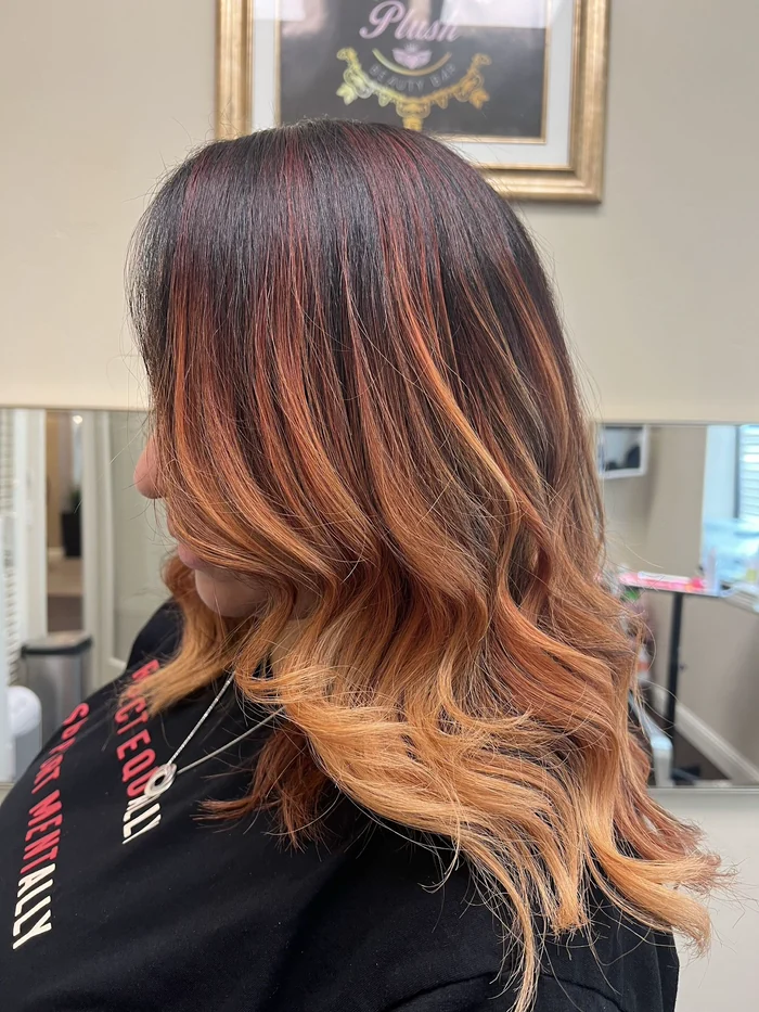 Hair work beside the Mulberry profile palette.